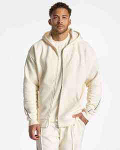Top Trendy Winter Men's Oversize Zipper Chándales Set Personalizar DTG Printing 100% Cotton Heavyweight Hoodie Sweatpants Baggy - Product Image 4