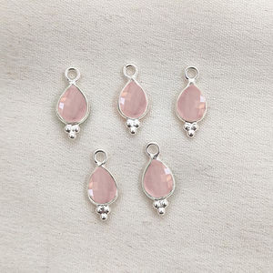 Dijes de Piedra Lunar Arcoíris en Forma de Pera, Dijes de Piedra Lunar Tallada en Briolette Hechos a Mano, Dijes de Plata de Ley 925 para Fabricación de Joyería, Dijes al por Mayor - Product Image 6