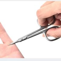 Haute qualité en acier russe manucure cuticule tondeuse pinces professionnel Nail Art outil avec miroir Surface ciseaux Type de beauté