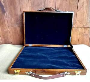 Bolso de madera hecho a mano para portátil Maletín pulido con toque de decoración para llevar portátil - Product Image 3