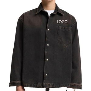 Stylish Everyday Men Denim T Shirt With Turn <b>Down</b> Collar & Full Sleeves With Button Closure For Comfort High Quality Cheap Rate - Product Image 2