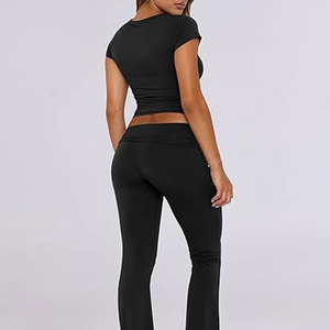 Pantalones cortos de entrenamiento sin costuras de alta calidad, ropa deportiva ecológica para mujer para gimnasio, pantalones de Yoga de cintura baja, sólidos lavados - Product Image 4