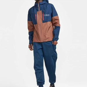 Conjunto Deportivo Personalizado de Poliéster, Chaqueta Cortavientos Transpirable con Lavado Ácido, Chaqueta Cortavientos con Cremallera, Diseño 2 en 1, Conjunto Deportivo de Invierno para Hombre - Product Image 1