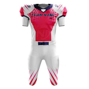 Nuevo Uniforme de Fútbol Americano para Hombre, Personalizado, al por Mayor, Transpirable, Tallas Grandes, Mangas Cortas, 100% Poliéster, Transferencia Térmica - Product Image 1