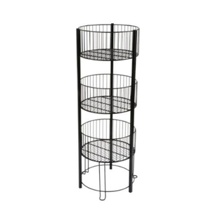 Vintage Style Iron Wire <b>Storage</b> <b>Basket</b> <b>With</b> 3 Tier Mustache Design <b>Black</b> Finished Kitchen <b>Storage</b> Organizer Wire Fruit <b>Basket</b> - Product Image 3