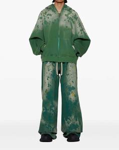 ชุดกีฬาแบบมีซิปสำหรับผู้ชายเสื้อซักแบบกรดไซส์ใหญ่พิเศษ - Product Image 1