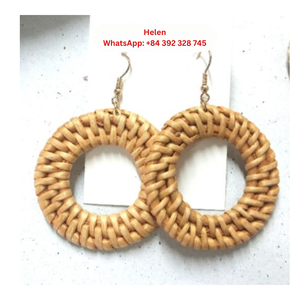 ต่างหูหวาย BOHO - ต่างหูเป็นมิตรกับสิ่งแวดล้อมสไตล์ใหม่ 2024 - Product Image 6