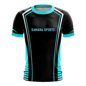 Camisetas deportivas personalizadas ecológicas para hombre, ropa deportiva sostenible, suministro de fábrica, camisa de juego impresa por sublimación - Product Image 5