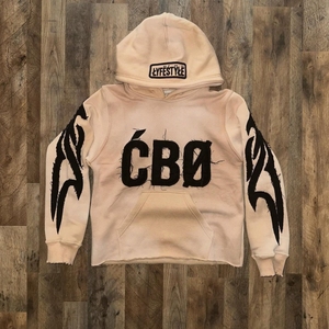 Sweat à Capuche Personnalisé avec Broderie Applique Délavé Vintage pour Hommes en Polaire Streetwear Lavage à l'Acide - Product Image 6