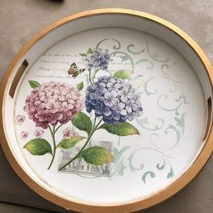 Plateau de service rond en MDF, motif mosaïque doré, table basse, organisateur de rangement, plateau à nourriture, restaurant, hôtel, cuisine, support empilable - Product Image 2