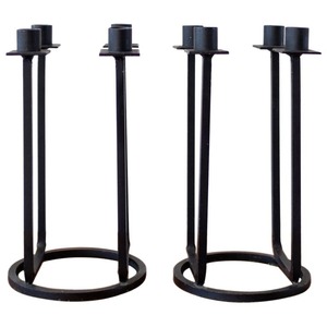 Vente chaude noir mat nouveau bougeoir décoratif en métal pour table et décoration en vrac fait main - Product Image 1