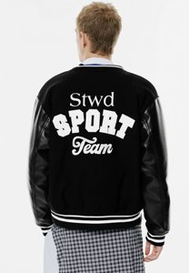 Chaquetas Varsity para Hombre de Alta Calidad, con Logotipo Personalizado, Bordado Chenille, Cuerpo de Lana y Mangas de Cuero Vacuno - Product Image 6