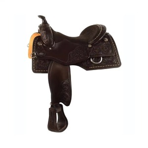 All Terrain <b>Horse</b> Saddle with Wood Tree for Western Riders Flexible Fit Soft Seat <b>Stable</b> Riding Balance Genuine Leather - Product Image 3