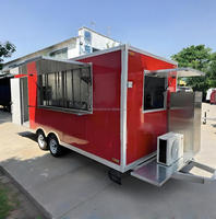Chariot de restauration BBQ au charbon de bois avec fumoir et bac à cendres, remorque grill offset pour la vente de côtes et de brisket en ambulant
