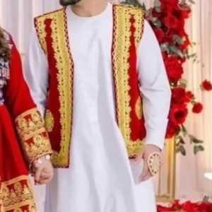 Robe longue ethnique Vintage Afghan Kuchi brodée à la main pour femmes, manches élastiques, robes de soirée modestes pour dames - Product Image 5