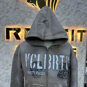 Buen Material Odm Servicios Más demandados Cremallera Sudadera con capucha Puff Impreso Hecho en fábrica Precio barato Sudaderas con capucha Hombres Sudaderas con capucha para hombres - Product Image 3