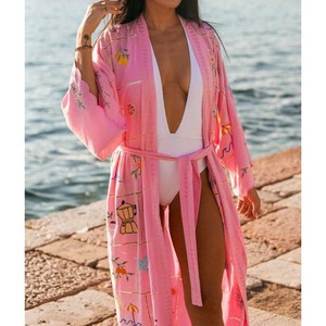 Kimono Largo para Mujer, Diseño Elegante y Largo que Brinda Cobertura Cómoda y Movimiento con Estilo para Conjuntos sin Esfuerzo - Product Image 5