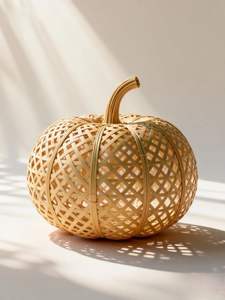 Objets décoratifs en forme de fruits en bambou et rotin tressé |   Fruits décoratifs pour les tables de cuisine et la décoration intérieure. - Product Image 3