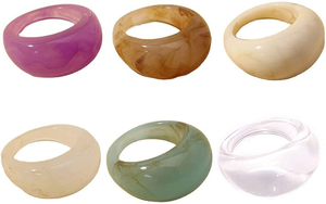 Wholesale Customized Best Quality Handcrafted High Polished Beautiful Colorful Fashion <b>Resin</b> Ring - Product Image 4