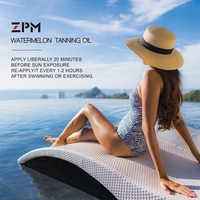 Huile chatoyante naturelle légère à la pastèque Huile de bronzage foncé Sun Tanner Body avec UVA/UVB SPF6