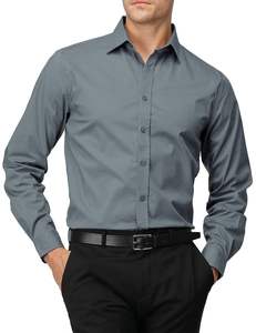Camisa Formal de Manga Larga con Cuello, 100% Algodón, Camisas de Vestir para Hombre, Manga Larga para Hombre, Uniforme de Trabajo de Calidad - Product Image 6