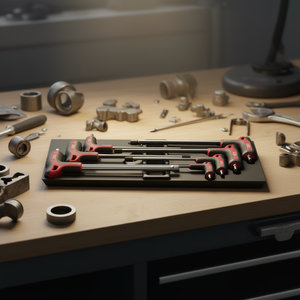 Juego de llaves hexagonales masculinas USAG de 7 piezas con mango bimaterial, termoformado al vacío, duradero y ergonómico - Product Image 3