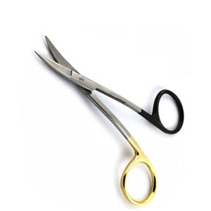 Ciseaux dentaires Lagrange personnalisés Ciseaux chirurgicaux à bord pointu Demi or 4.75 "Acier inoxydable allemand TC supercut - Product Image 1