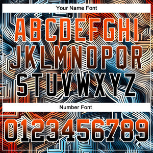 Wholesale High Quality Custom Logo Black Orange <b>White</b> Fade 3D Line Shapes Pattern Design Pullover Sports <b>Hoodies</b> For Adults - Product Image 4