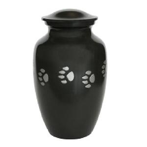 Urnas de cremación para adultos de latón de alta calidad con tiras, urnas funerarias de Metal con acabado de Color dorado y azul marino para cenizas humanas - Product Image 2