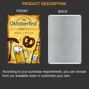 วินเทจRetroเบียร์แอลกอฮอล์ดีบุกป้ายโลหะที่ไม่ซ้ํากันบาร์ผนังแผ่นVINTAGE Plaqueโปสเตอร์Cafeห้องครัวตกแต่งผนังบ้าน - Product Image 2