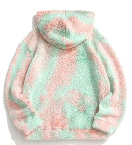 Sweat-shirt à capuche personnalisé Tie Dye noir et jaune dégradé de couleur décontracté tie dye sweats à capuche hommes - Product Image 1