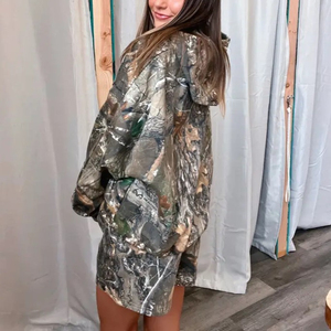 ชุดวอร์มเสื้อสเวตเชิ้ตมีฮู้ดทรงหลวมแขนยาวของผู้หญิงชุดเสื้อสเวตเชิ้ตแบบลำลองกำหนดเอง2025 - Product Image 4