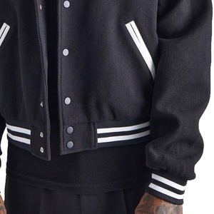 Veste universitaire d'hiver pour homme de qualité supérieure avec logo personnalisé, col montant, coupe-vent, couleur et logo personnalisés - Product Image 4