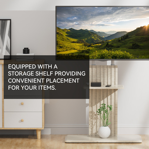 Manufactory Wholesale Mobile <strong>TV</strong> Floor Stand Mount for 32-<strong>70inch</strong> Flat <strong>Curved</strong> Screen With Wooden Stand Base - Product Image 6