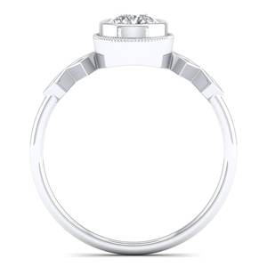 REYES Bague de luxe en or blanc 14 carats Moissanite Infinity Fashion Women's Statement Wedding & Engagement Designer Jewelry - Product Image 4