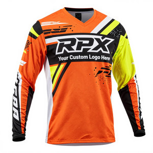 Maillot de motocross à manches longues en polyester respirant, coupe-vent, de haute qualité et durable, pour la course - Product Image 1