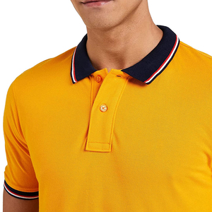 2026 Men's Short Sleeve 100% Knitted Cotton for Polo <b>T</b>-<b>Shirts</b> Quick Dry Breathable Golf <b>Shirt</b> with Solid Pattern - Product Image 4