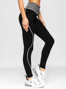 เลกกิ้งออกกำลังกายเอวสูงแบบสั่งทำพิเศษสำหรับผู้หญิง เนื้อผ้าโพลีเอสเตอร์ผสมสแปนเด็กซ์ถักทออย่างดี ยืดหยุ่น ระบายอากาศได้ดี พร้อมลายพิมพ์ - Product Image 4