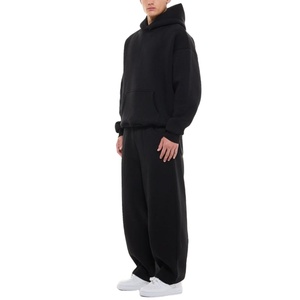 Survêtements pour hommes de haute qualité, personnalisés avec des logos, 400 450 g/m², 100 % coton, poids lourd, style ample, épaules tombantes, sweats à capuche et survêtements - Product Image 3