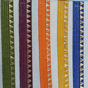 Cinta de encaje de satén única para prendas de moda de alta gama Saris Festival Wear disponible a granel Exportación al por mayor - Product Image 2