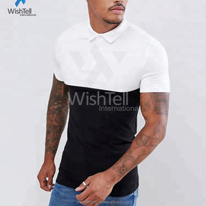 Golf d'été de revers de couleur unie pour hommes pour polos Nouvelle mode T-shirts à manches courtes Design imprimé - Product Image 2