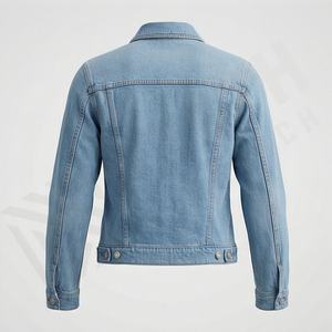 Veste en jean pour femmes à manches bouffantes, style décontracté, couleur personnalisée, tendance mode, vêtements d'extérieur, vente en gros - Product Image 2