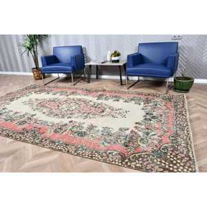 พรมวินเทจขนาดใหญ่ 5.5x9.8 ฟุต (167x298 ซม.) พรมอิคัตสีแดงตุรกี - Product Image 4