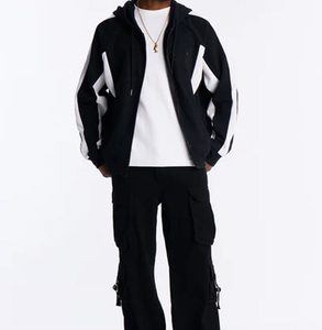 Sudadera con Capucha Gruesa de Fabricación al por Mayor, con Cierre Completo, Talla Grande, 500 GSM, Bordado 3D Personalizado, Unisex, Hombros Caídos - Product Image 3