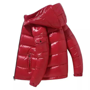 2024 New Arrival Men's Warn Winter Shiny Quilted Puffer <b>Jacket</b> Windbreaker <b>Padded</b> Thick <b>Hooded</b> <b>Jacket</b> - Product Image 4