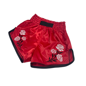 Pantalones cortos de Muay Thai con bordado de diseño personalizado, MMA, boxeo, entrenamiento físico, pantalones cortos de boxeo de satén antiarrugas - Product Image 5
