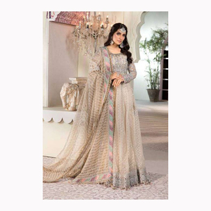 ชุดคอตตอนปักลายสไตล์อินเดียชุดคอตตอนสวมใส่สำหรับปาร์ตี้ชั้นสูง - Product Image 2