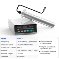Transductor Ultrasónico Eléctrico Sumergible Cilíndrico, Barra de Acero Inoxidable a Prueba de Agua IP68, Sin Zona Muerta, para Uso Industrial