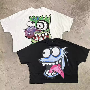 Camiseta de corte con dobladillo crudo en caja en blanco para hombre, ropa de calle, camiseta recortada de gran tamaño con hombros descubiertos y ajuste cuadrado para hombre - Product Image 1