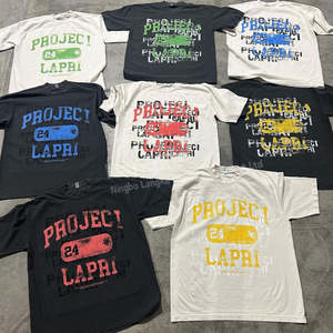 Camiseta Extra Grande para Hombre, Diseño Personalizado, Peso Pesado 280g, Estilo Urbano, Estampado Digital, Cuello Redondo, Tejido de Punto, 100% Algodón Transpirable, Ácido - Product Image 2